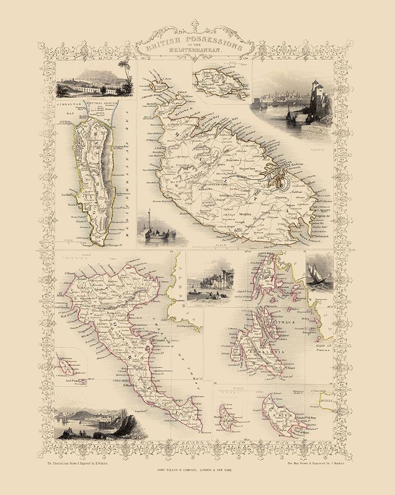 British Possessions Mediterranean Malta art print by Tallis for $57.95 CAD