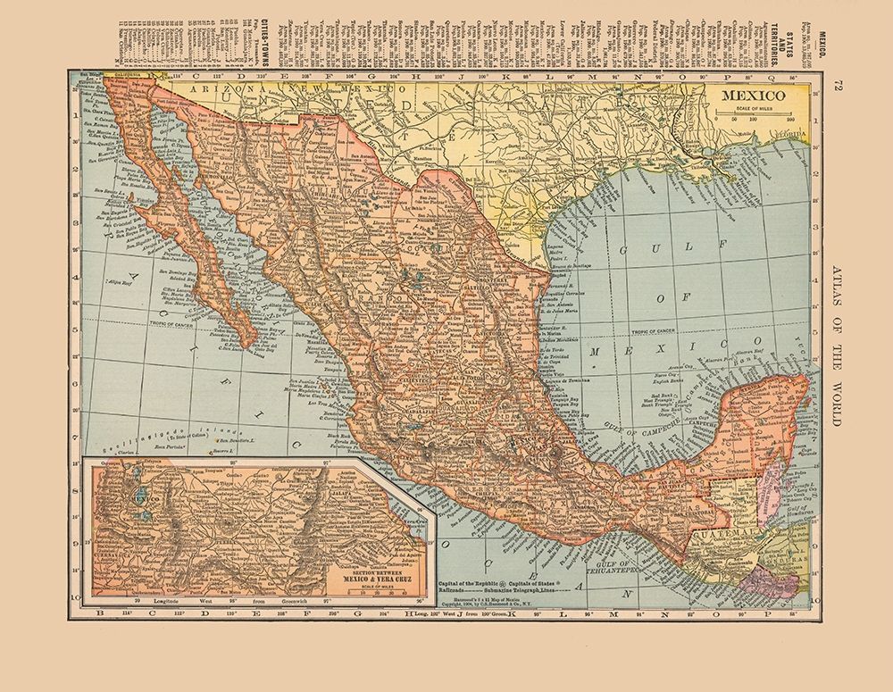 Mexico - Hammond 1910 art print by Hammond for $57.95 CAD