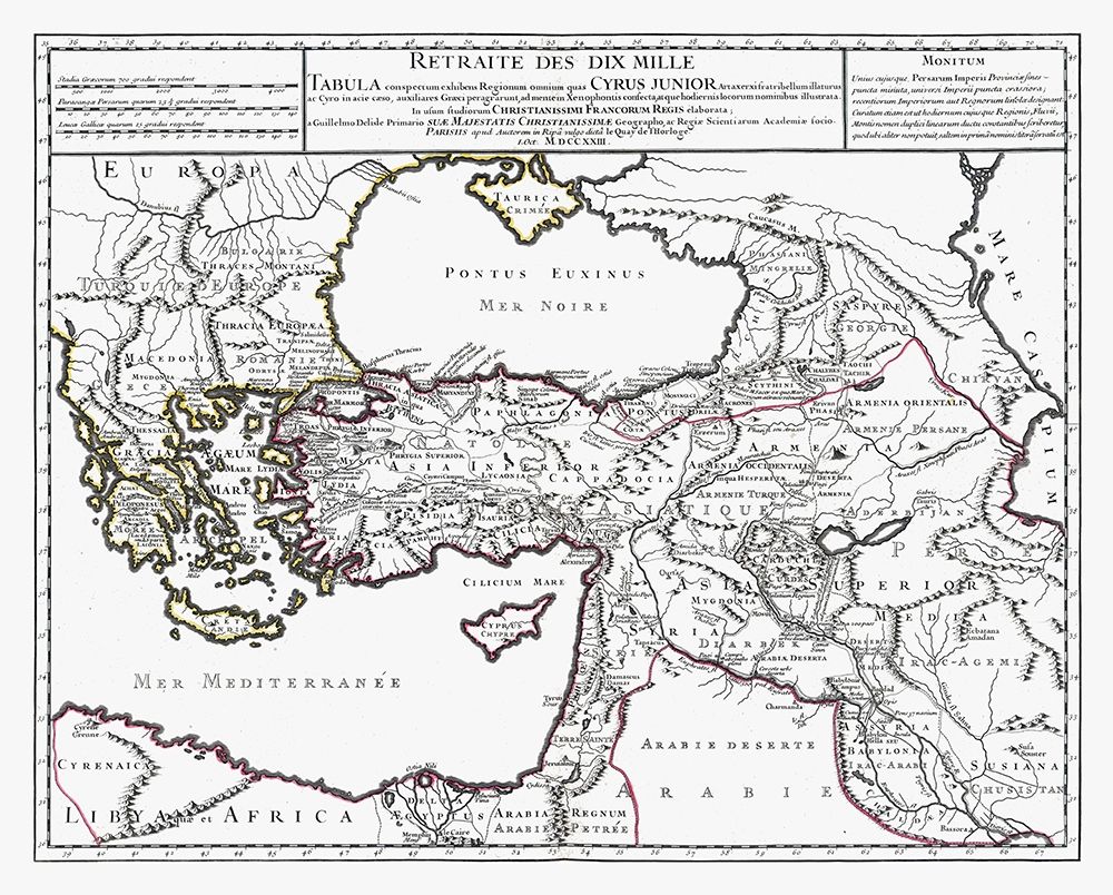 Middle East Turkey Greece Iraq - De Lisle 1731 art print by De L isle for $57.95 CAD