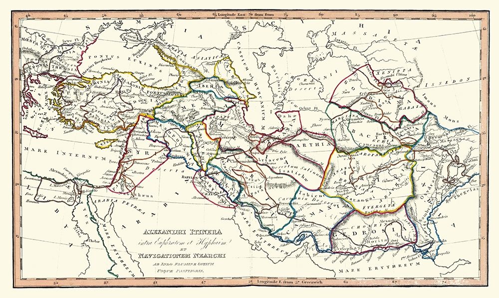 Alexanders Travels Asia Middle East - Fenner 1830 art print by Fenner for $57.95 CAD