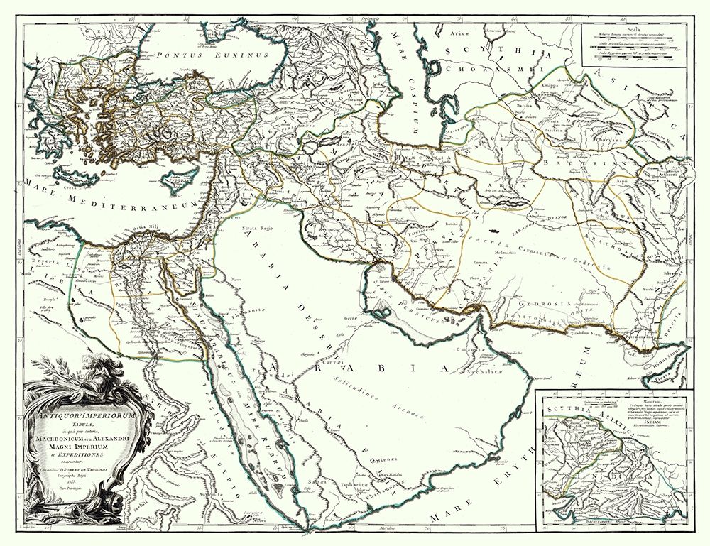 Middle East Alexander the Great - Vaugondy 1757 art print by Vaugondy for $57.95 CAD