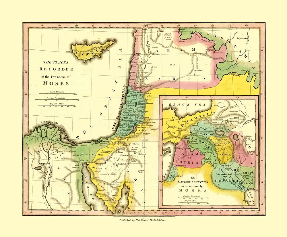 Middle East Five Books of Moses Places art print by Wilkinson for $57.95 CAD