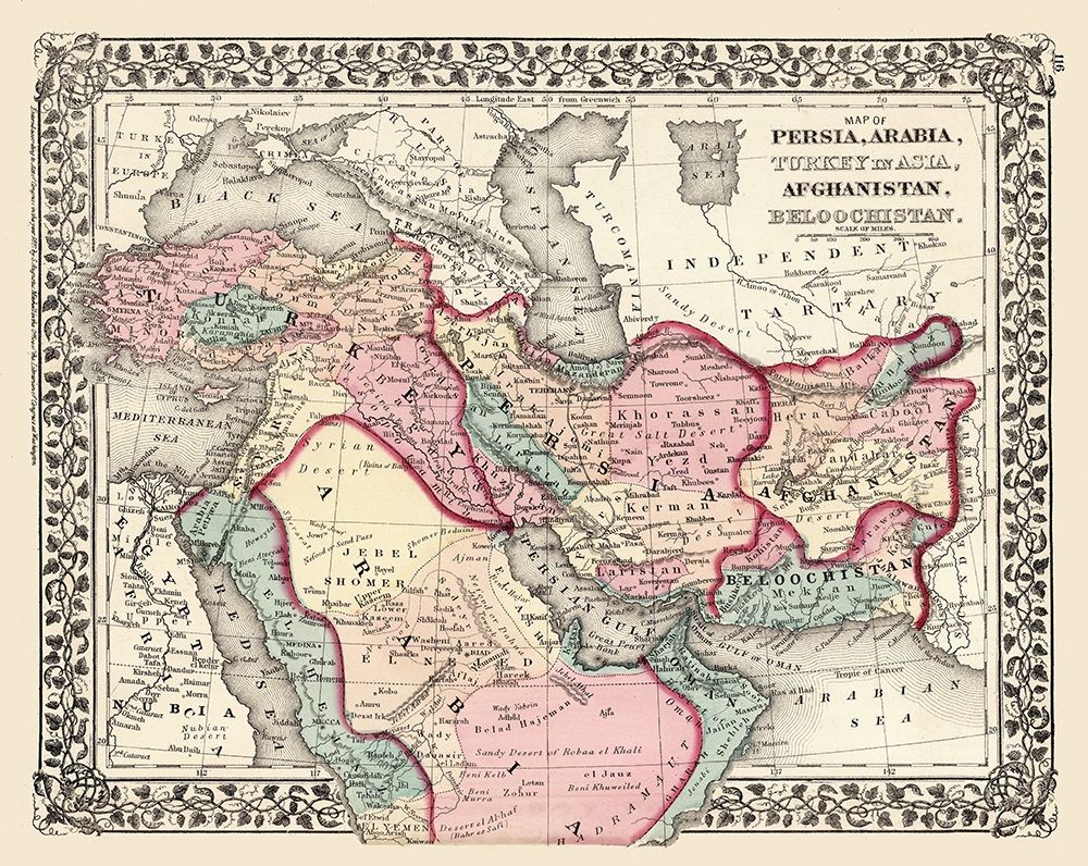 Middle East Turkey Persia Arabia Afghanistan art print by Mitchell for $57.95 CAD