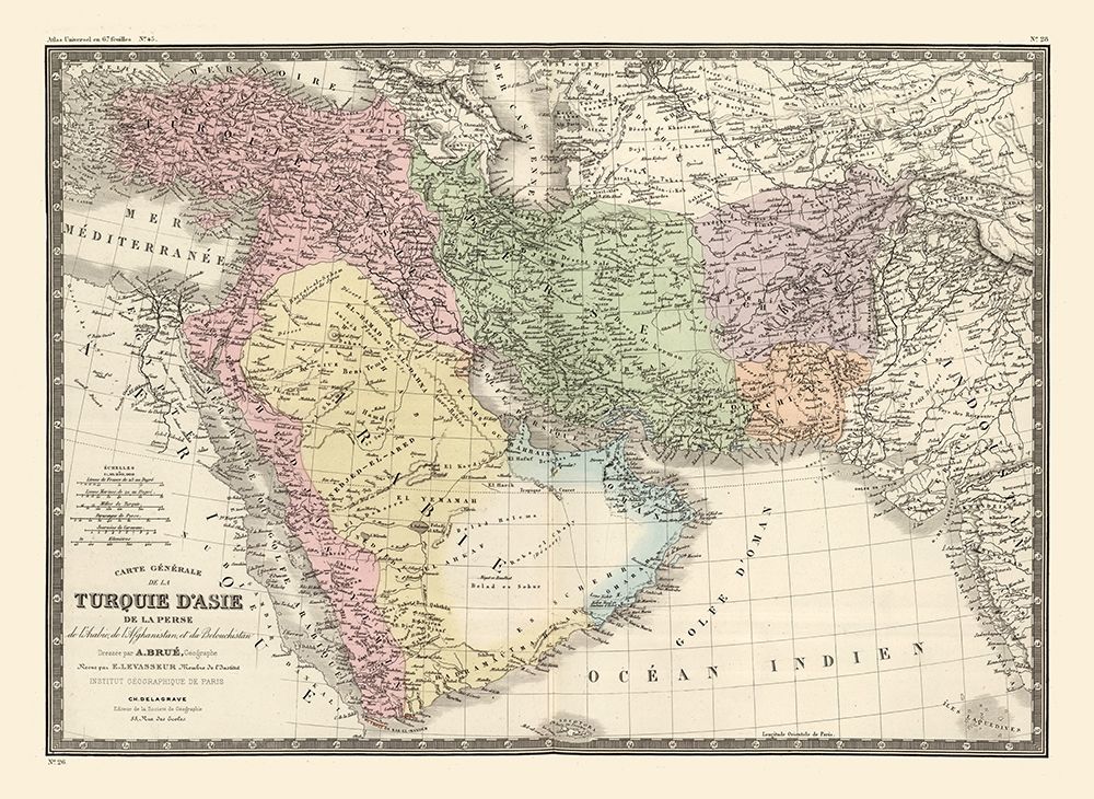 Middle East Turkey in Asia Persia - Monin 1839 art print by Monin for $57.95 CAD