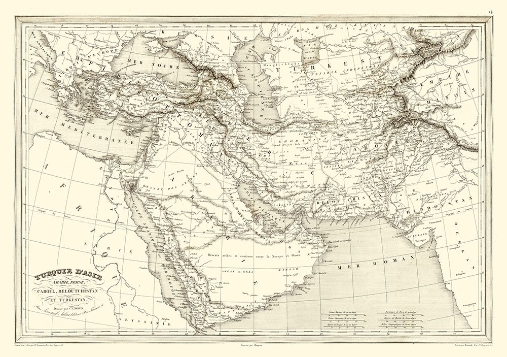 Middle East Turkey Arabia Persia Turkestan art print by Monin for $57.95 CAD