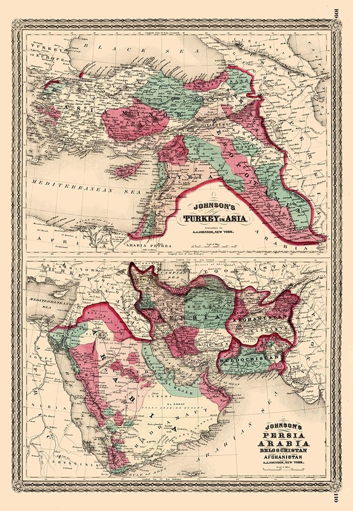 Middle East Turkey in Asia Persia Arabia art print by Johnson for $57.95 CAD