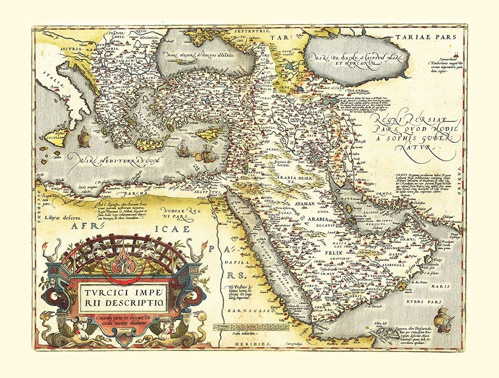 Middle East Asia Eastern Mediterranean art print by Ortelius for $57.95 CAD