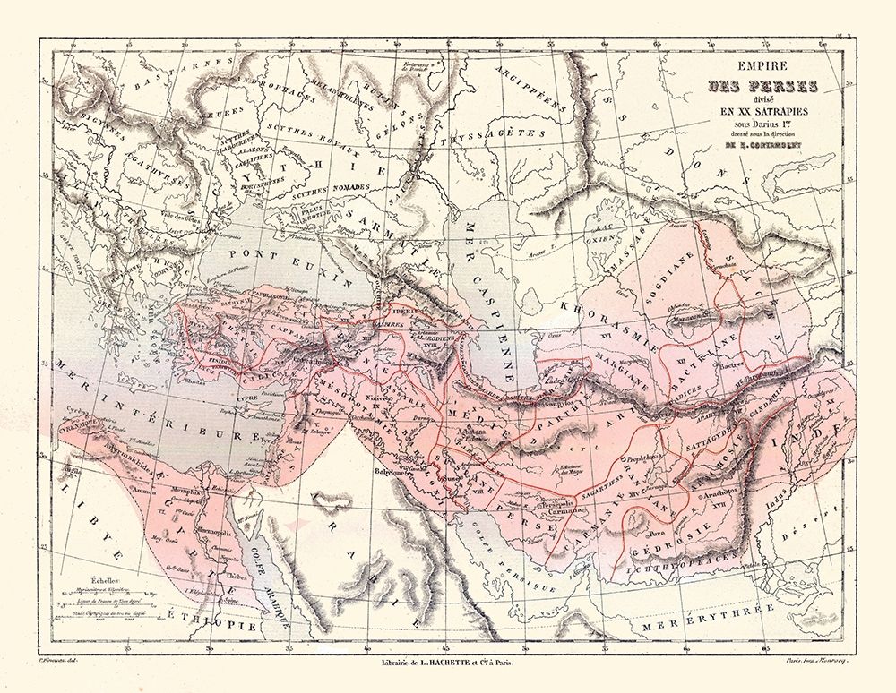 Middle East Persian Empire - Cortambert 1880 art print by Cortambert for $57.95 CAD