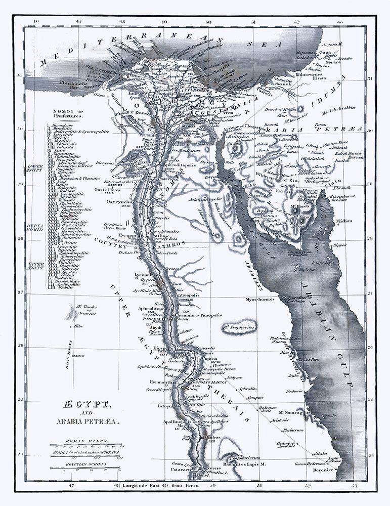 Middle East Egypt Arabia - Oxford 1828 art print by Oxford for $57.95 CAD