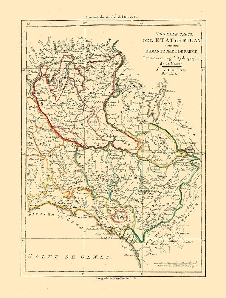 Milan Region Italy - Santini 1794 art print by Santini for $57.95 CAD