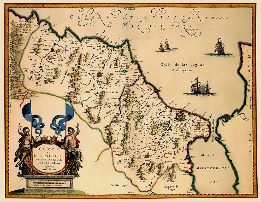 Morocco North Africa - Blaeu 1635 art print by Blaeu for $57.95 CAD