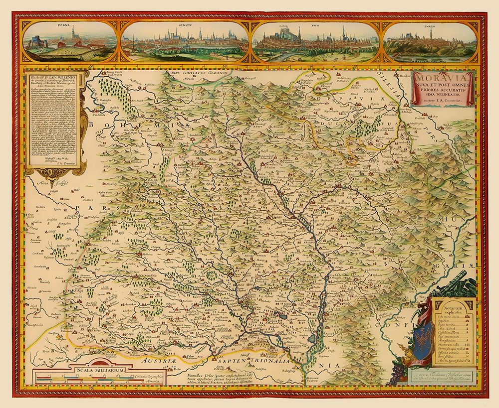 Eastern Europe Moravia Czech Republic art print by Visscher for $57.95 CAD