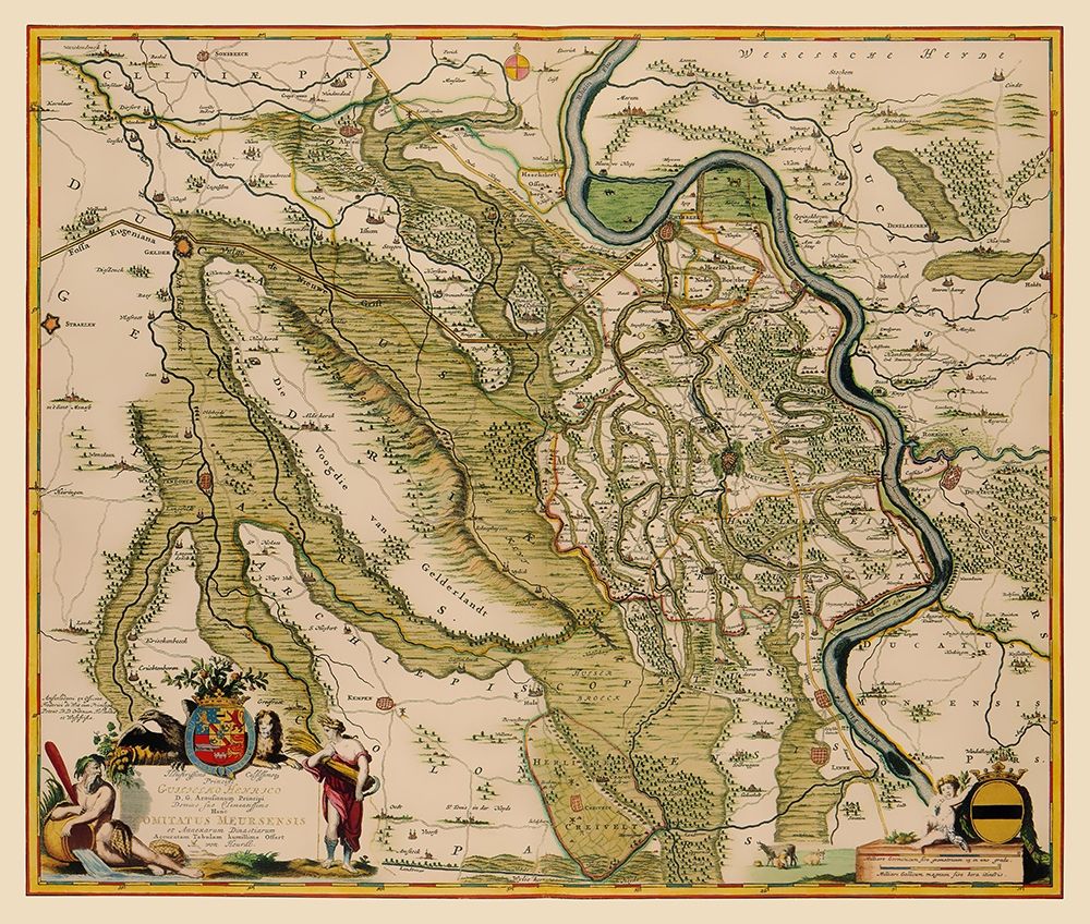 Moers County Germany - De Wit 1688 art print by De Wit for $57.95 CAD
