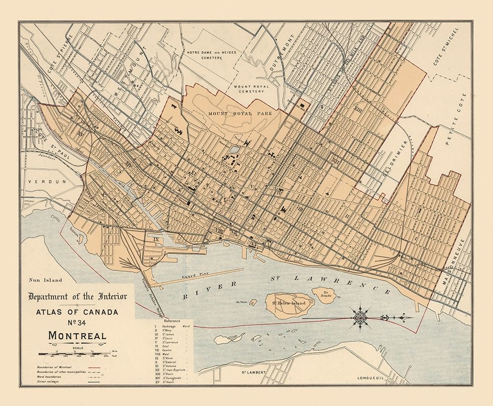 Montreal Canada - White 1906 art print by White for $57.95 CAD