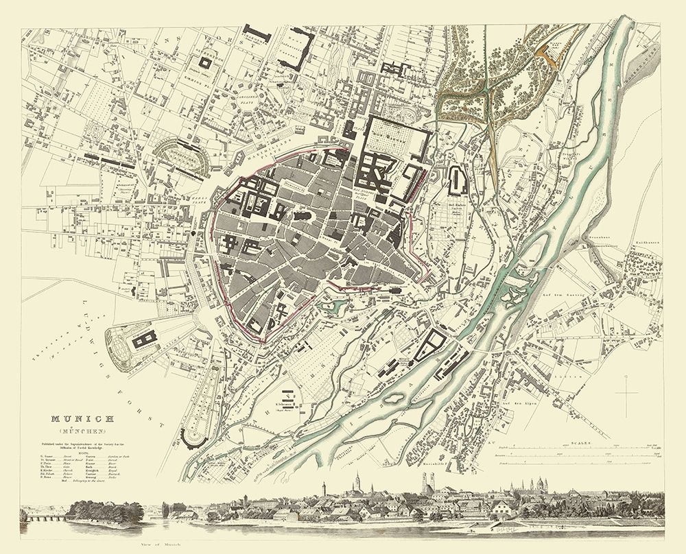 Munich Germany - Chapman 1837 art print by Chapman for $57.95 CAD