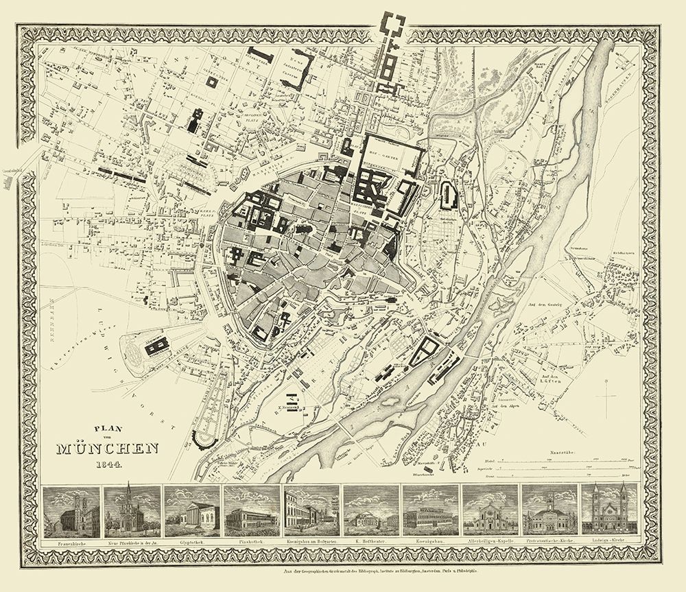 Munich Germany - Meyer 1860 art print by Meyer for $57.95 CAD