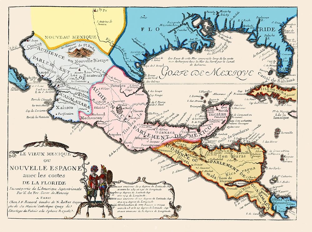 North America New Spain Mexico - 1702 art print by Unknown for $57.95 CAD