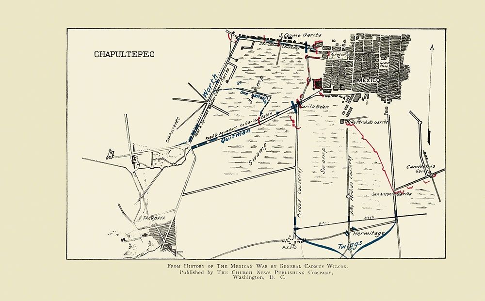 Chapultepec Battle 3 of 3 1892 art print by Church News Publishing for $57.95 CAD
