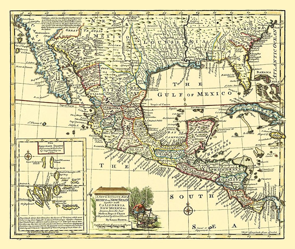 California New Mexico United States Mexico art print by Bowen for $57.95 CAD