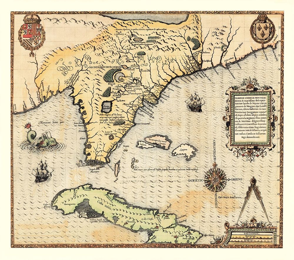 Caribbean Cuba Florida United States art print by Le Moyne for $57.95 CAD