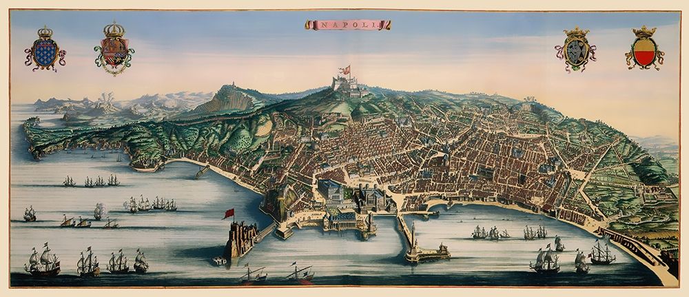 Naples Italy - Mortier 1704 art print by Mortier for $57.95 CAD