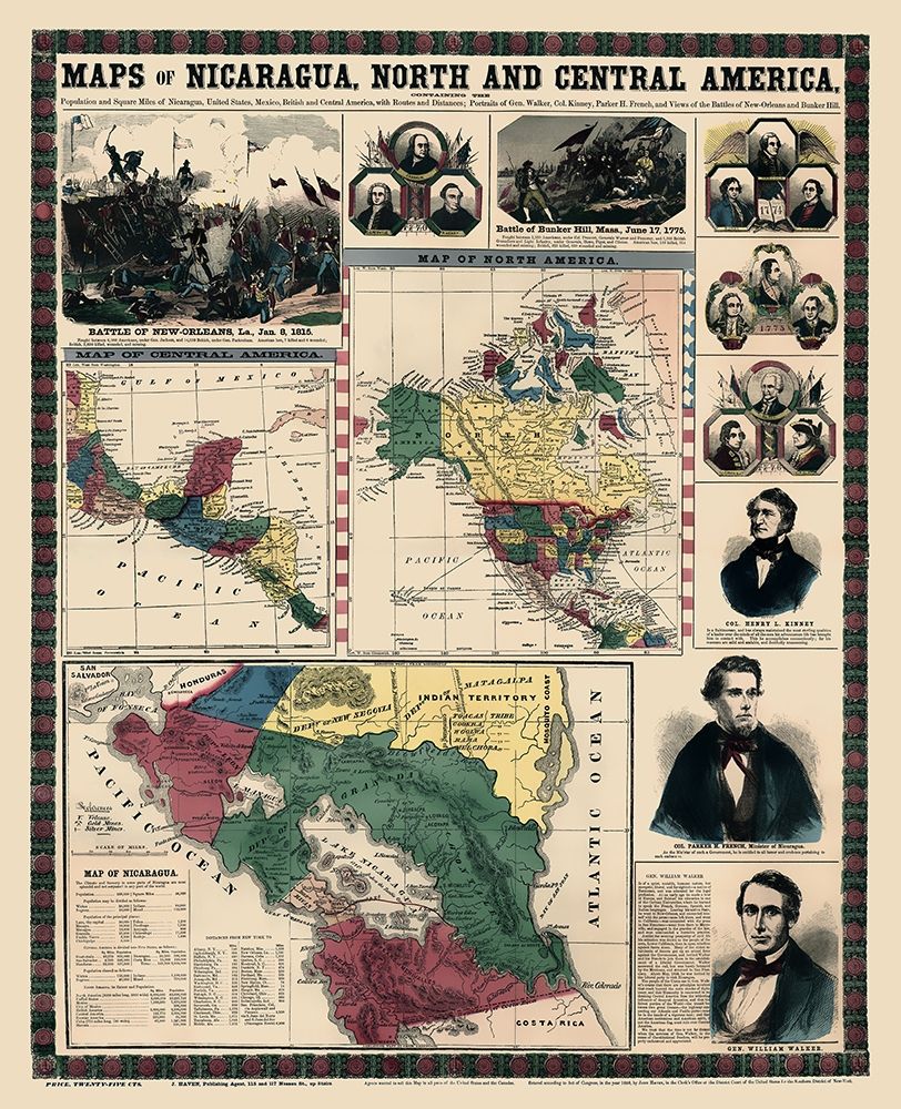 North Central America Nicaragua - Haven 1856 art print by Haven for $57.95 CAD