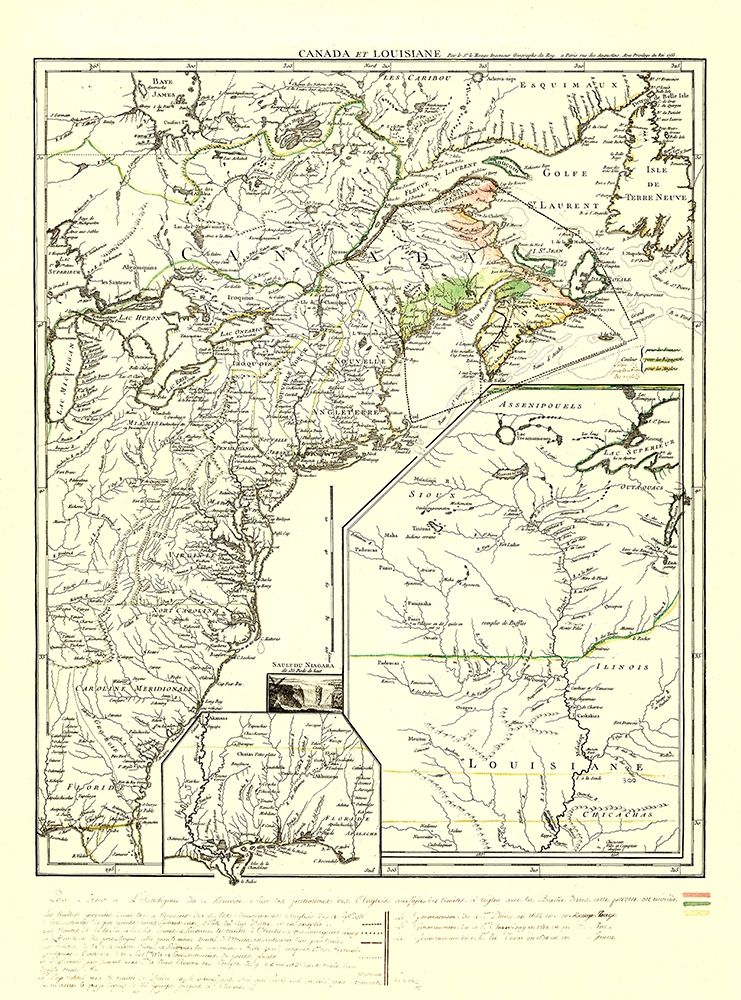 North America Eastern Coast United States Canada art print by Le Rouge for $57.95 CAD