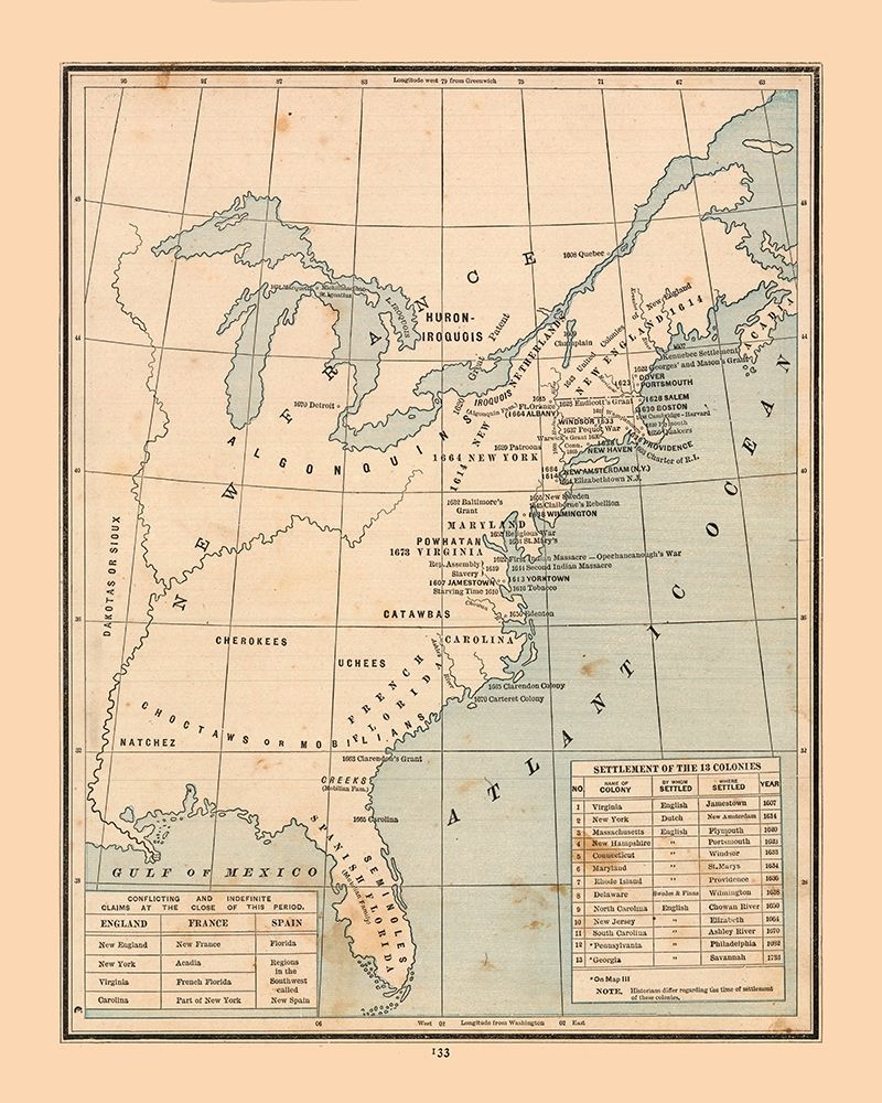 South Eastern North America United States Canada art print by Cram for $57.95 CAD