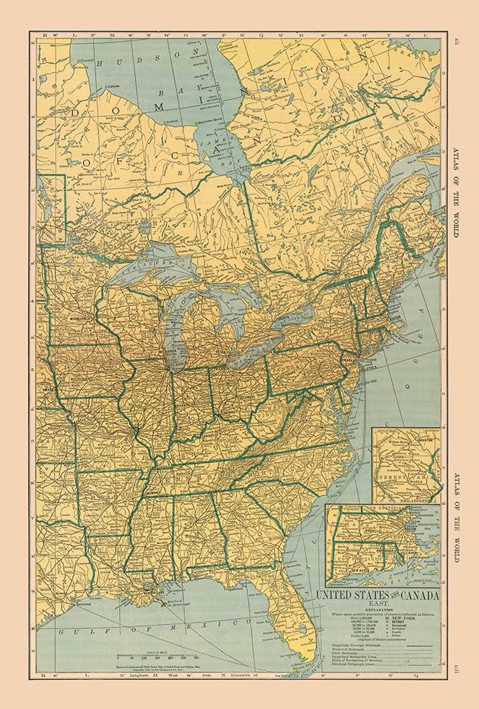 North America East United States Canada art print by Hammond for $57.95 CAD