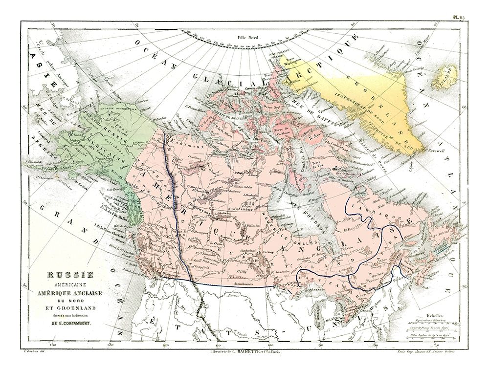 North America - Cortambert 1880 art print by Cortambert for $57.95 CAD