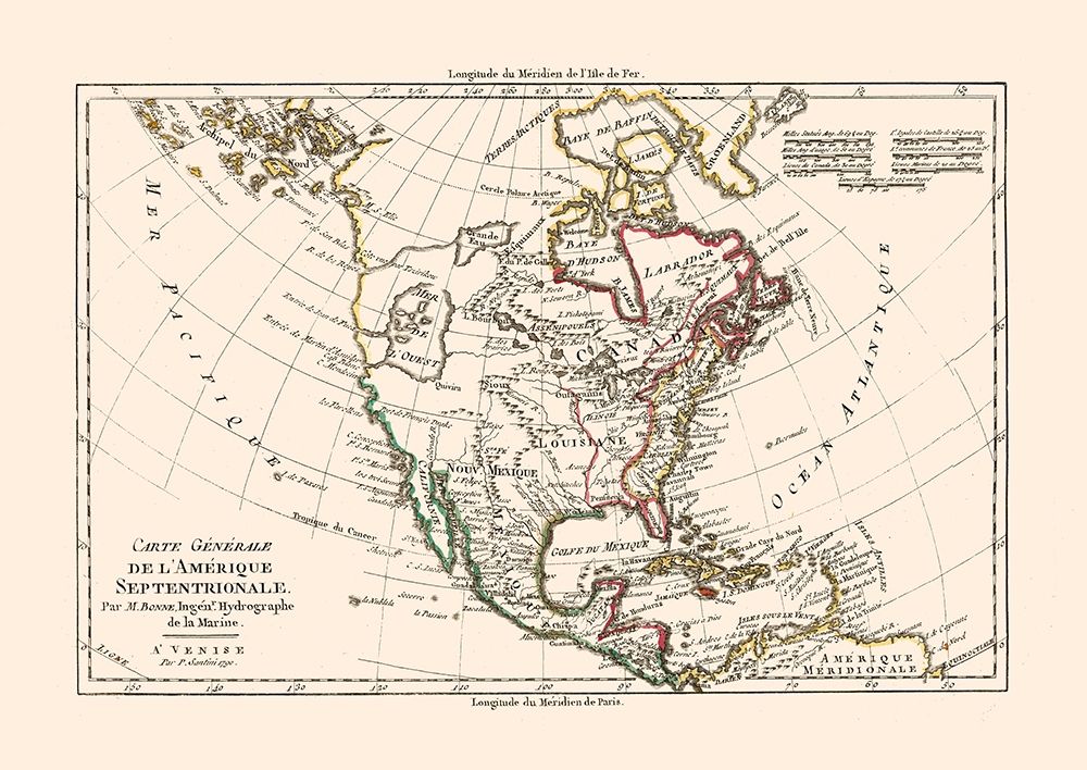 North America - Santini 1794 art print by Santini for $57.95 CAD