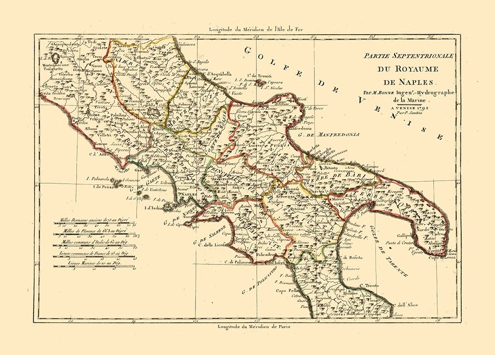 Naples Region Italy - Santini 1794 art print by Santini for $57.95 CAD