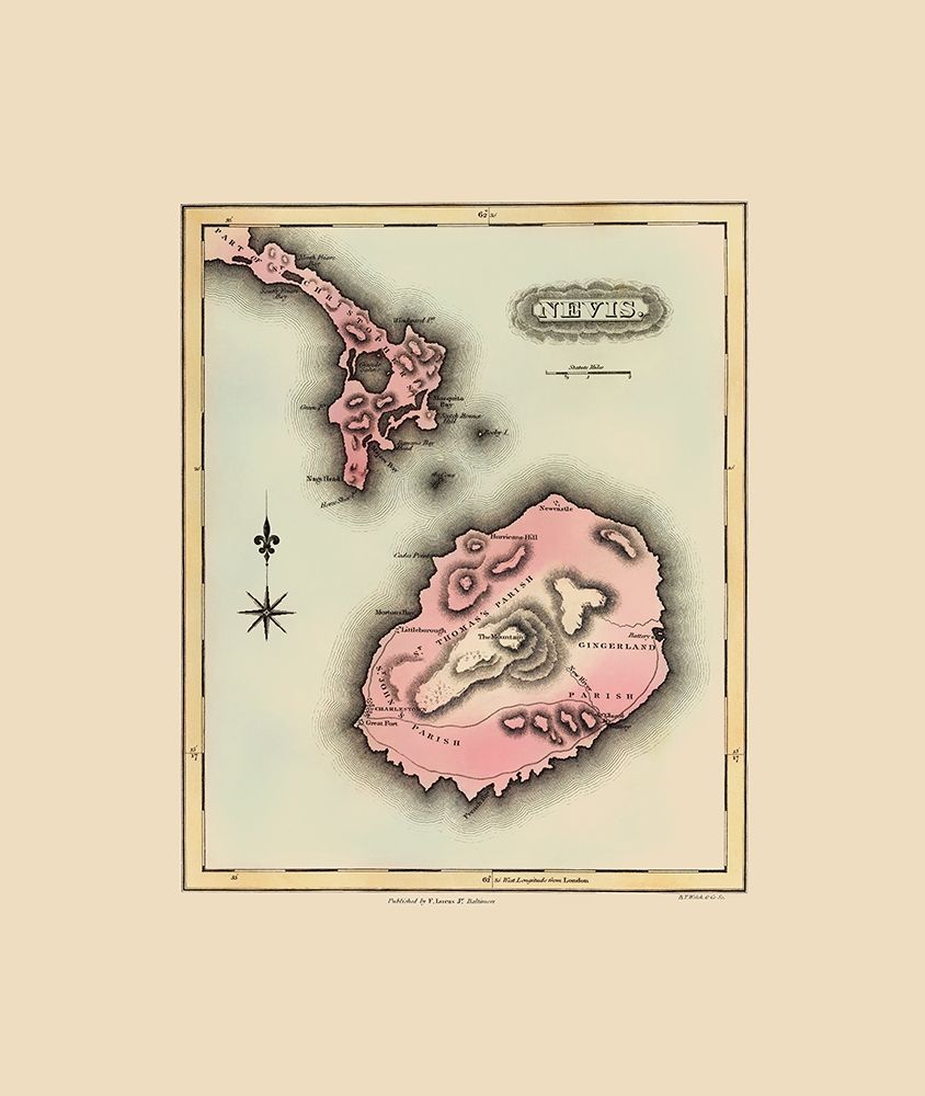 Caribbean Nevis - Lucas 1823 art print by Lucas for $57.95 CAD