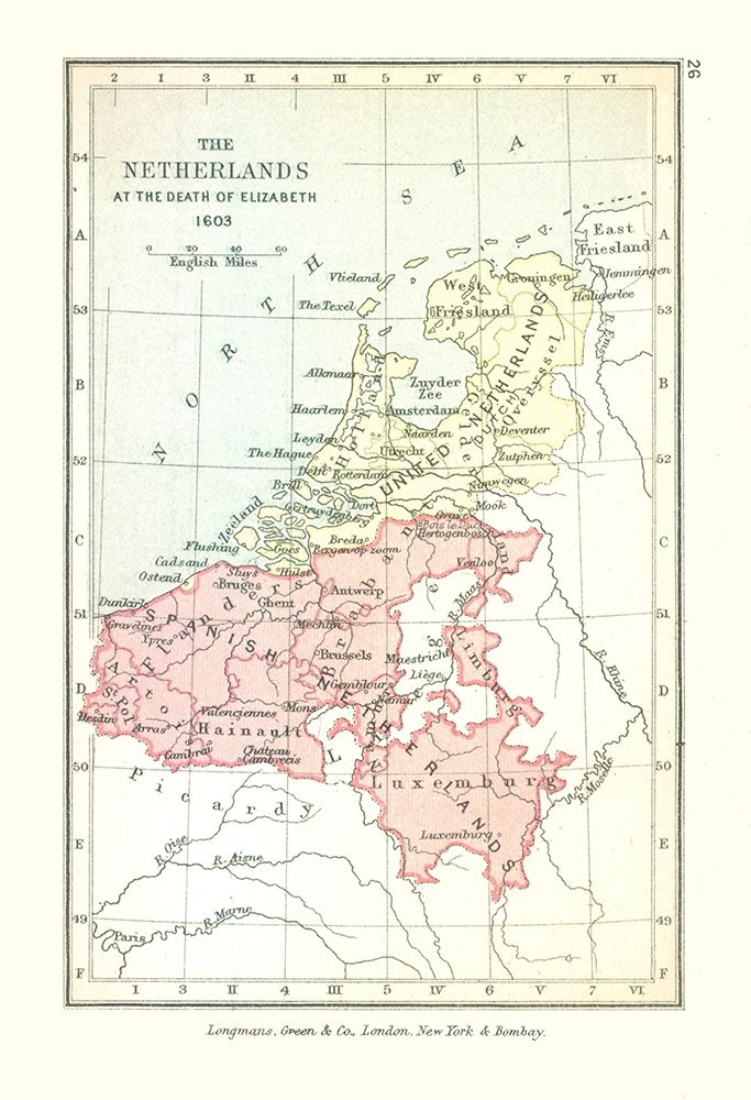 Europe Netherlands - Gardiner 1603 art print by Gardiner for $57.95 CAD