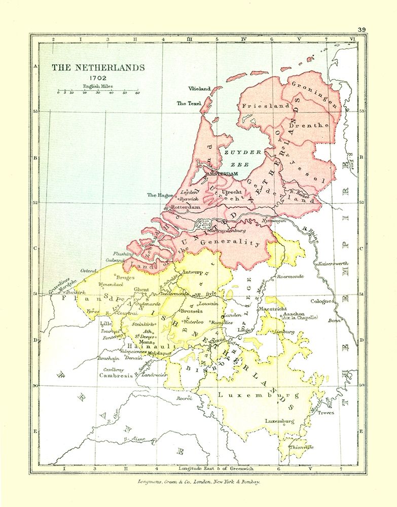 Europe Netherlands 1702 - Gardiner 1902 art print by Gardiner for $57.95 CAD