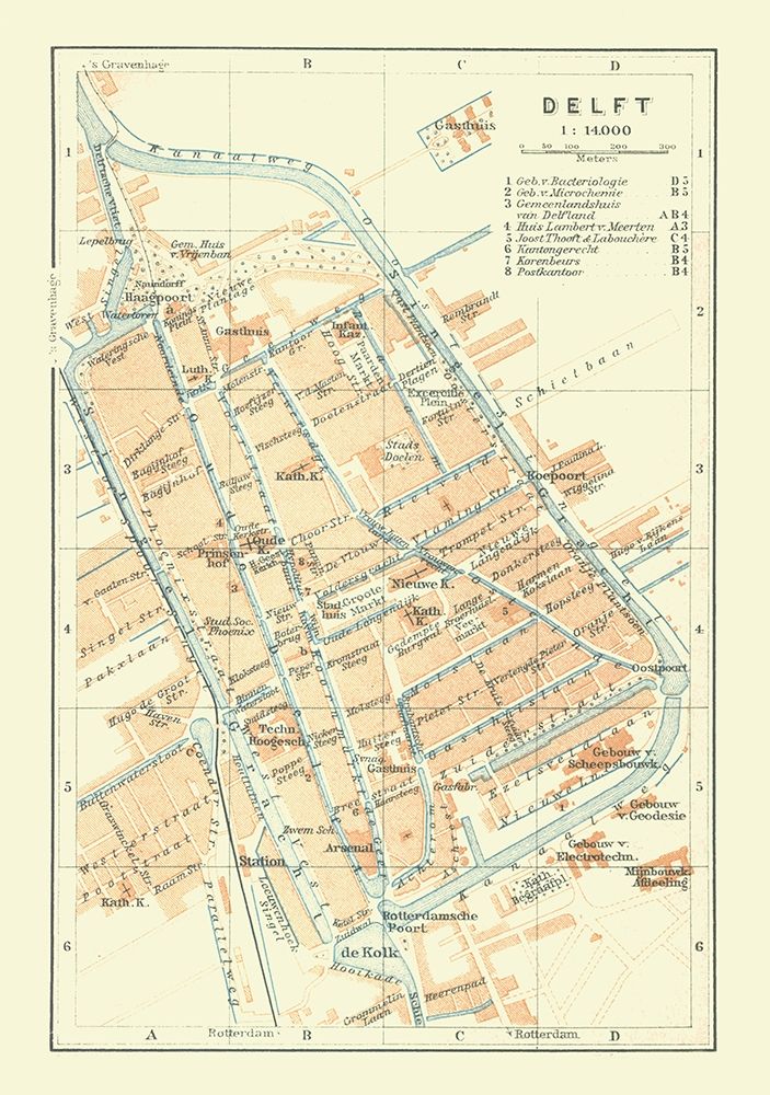 Europe Delft Netherlands - Baedeker 1910 art print by Baedeker for $57.95 CAD