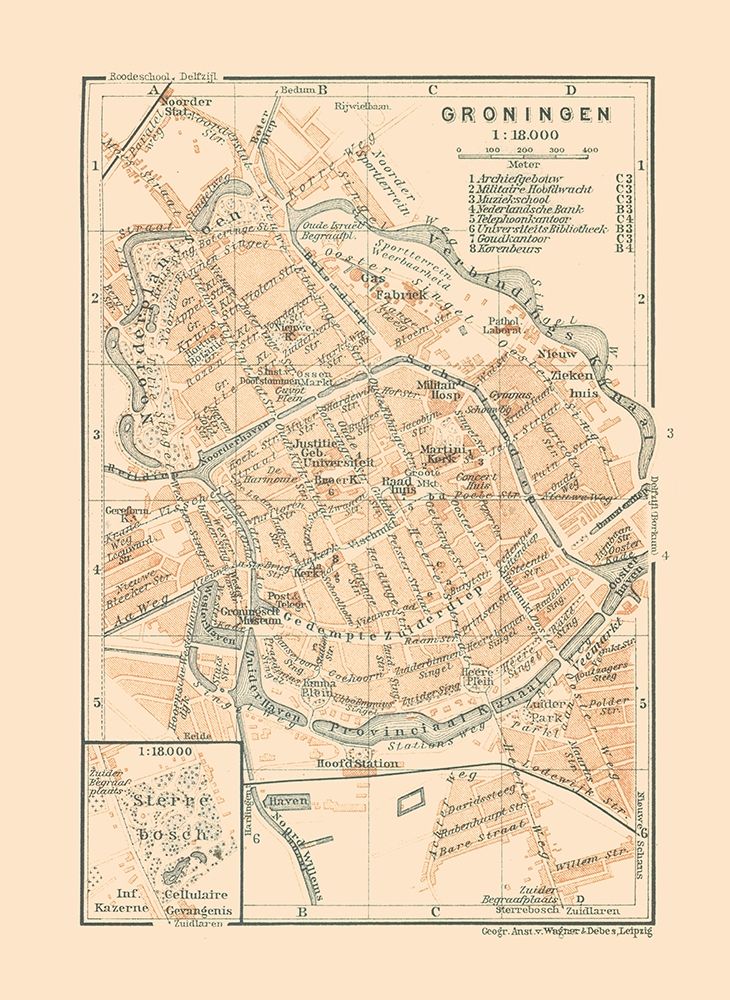 Europe Groningen Netherlands - Baedeker 1910 art print by Baedeker for $57.95 CAD