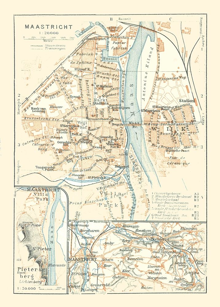 Europe Maastricht Netherlands - Baedeker 1910 art print by Baedeker for $57.95 CAD