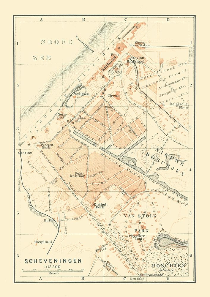 Europe Scheveningen Netherlands - Baedeker 1910 art print by Baedeker for $57.95 CAD