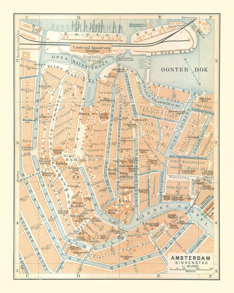 Europe Amsterdam Netherlands - Baedeker 1910 art print by Baedeker for $57.95 CAD