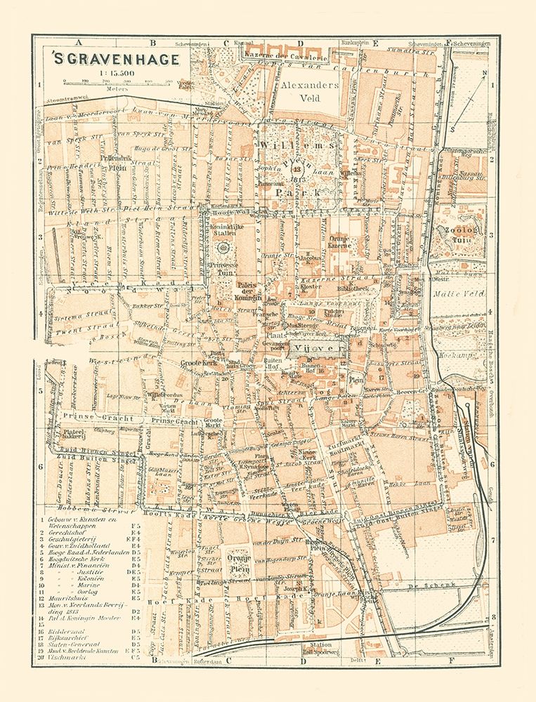 Europe The Hague Netherlands - Baedeker 1910 art print by Baedeker for $57.95 CAD