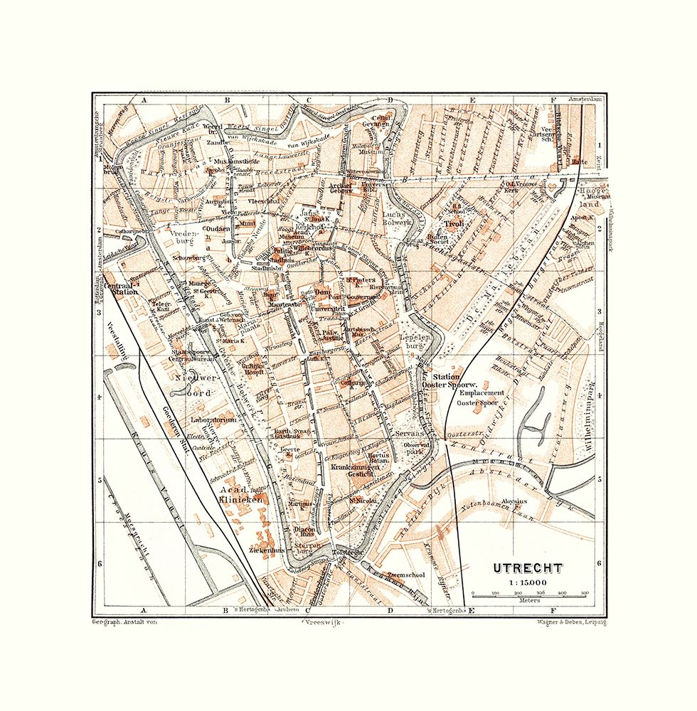 Europe Utrect Netherlands - Baedeker 1910 art print by Baedeker for $57.95 CAD