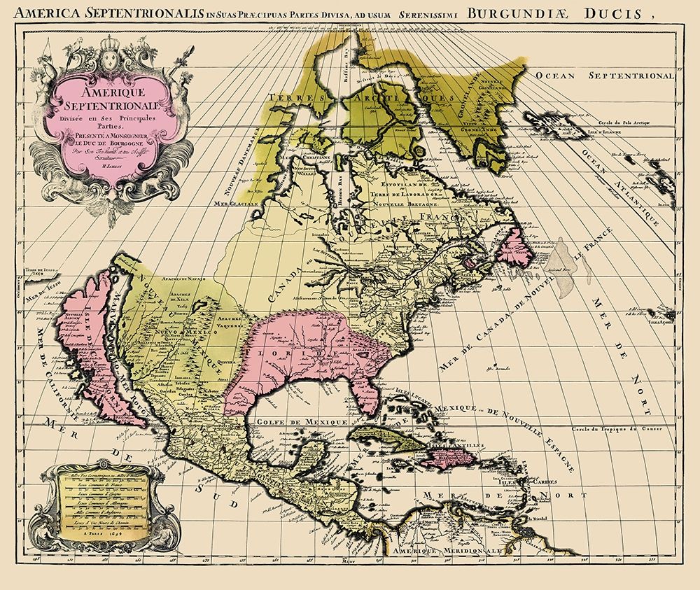 North America - Jaillot 1694 art print by Jaillot for $57.95 CAD