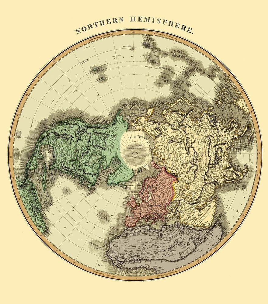 Northern Hemisphere - Thomson 1814 art print by Thomson for $57.95 CAD