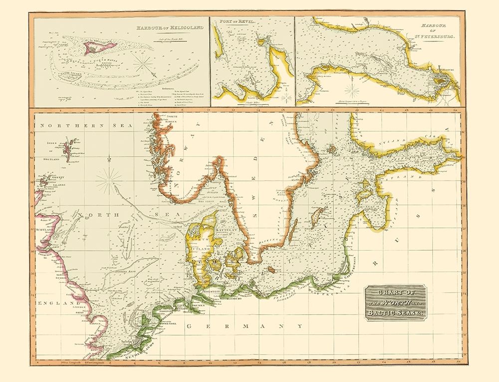 Scandinavia North Baltic Seas Nautical art print by Thomson for $57.95 CAD