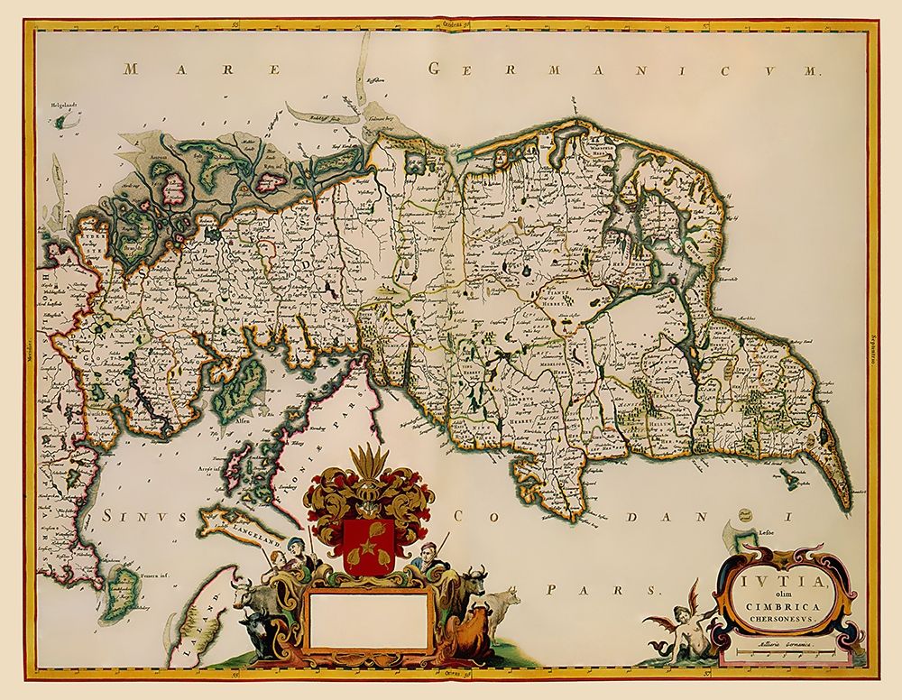 Scandinavia Norway Denmark - Blaeu 1662 art print by Blaeu for $57.95 CAD