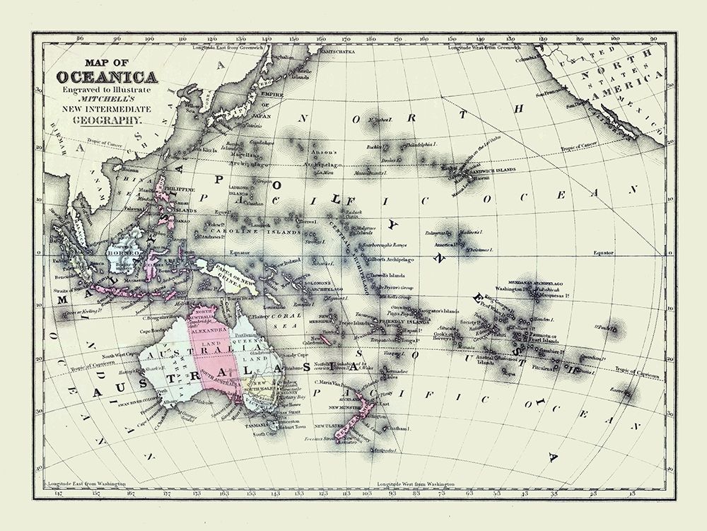 Oceania - Mitchell 1877 art print by Mitchell for $57.95 CAD