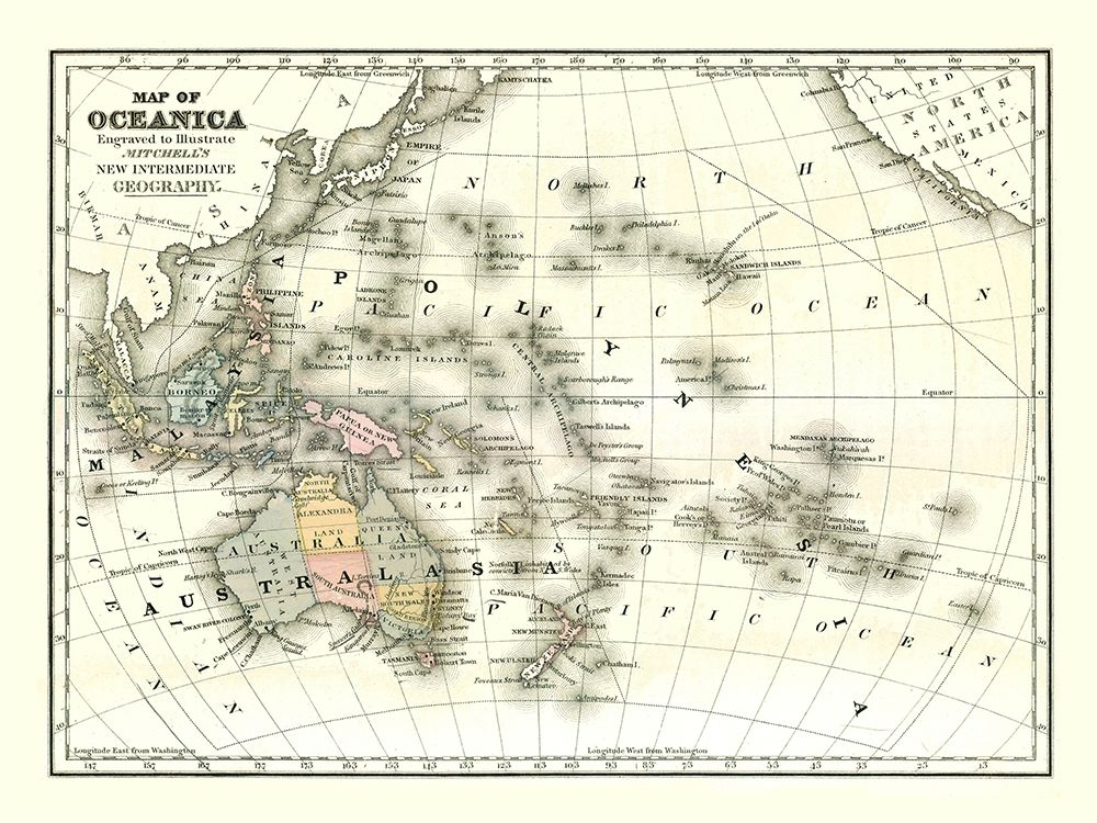 Oceania - Mitchell 1869 art print by Mitchell for $57.95 CAD