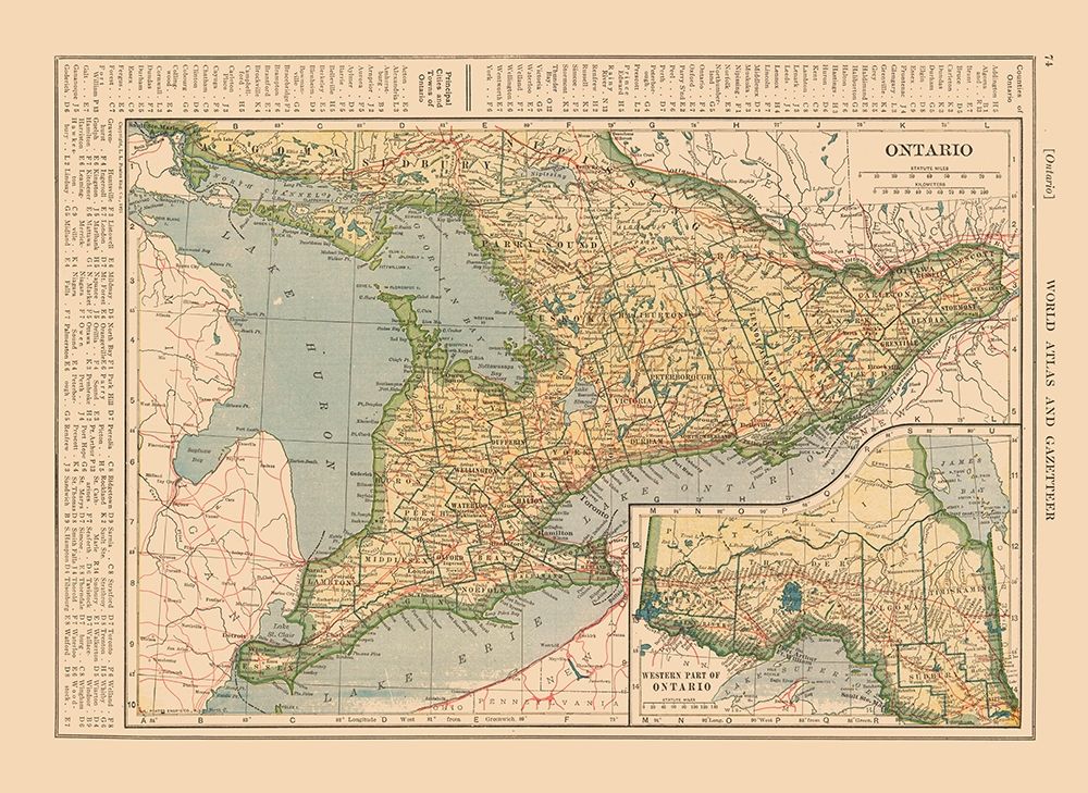 Ontario Canada - Reynold 1921 art print by Reynold for $57.95 CAD