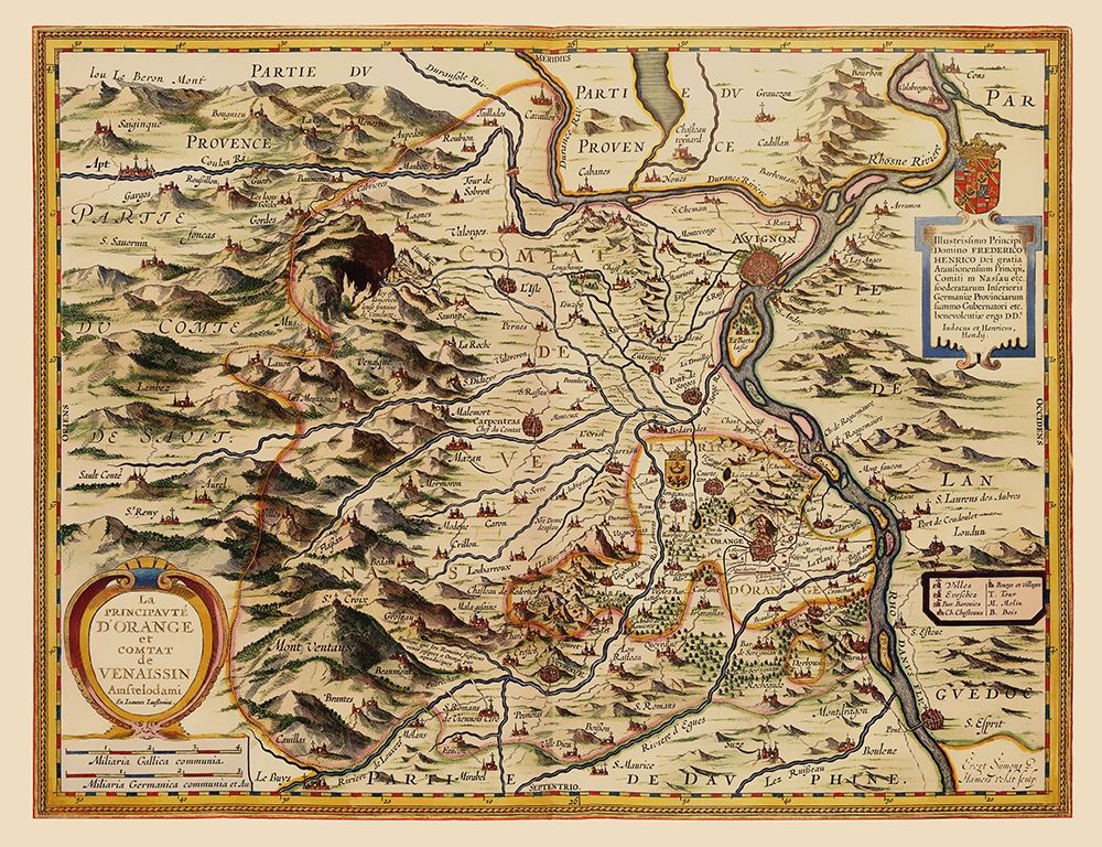 Principality of Orange France - Jansson 1630 art print by Jansson for $57.95 CAD